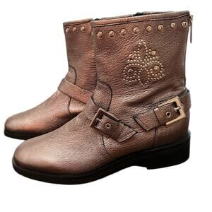 Women's Valentina Rangoni Embellished Biker Ankle Boots - Sz 9